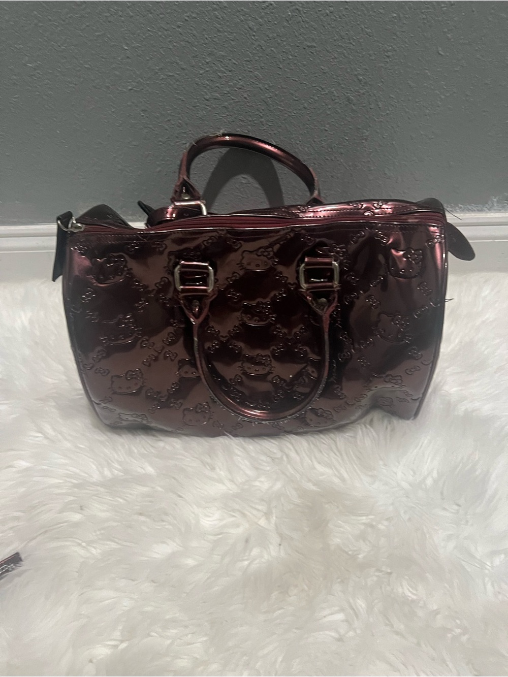 Vintage Hello Kitty Metallic Rose Tote with Matching Wallet - Picture 3 of 4